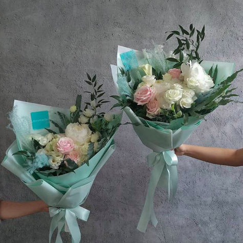 Tiffany Blue Flower Arrangement Bouquet