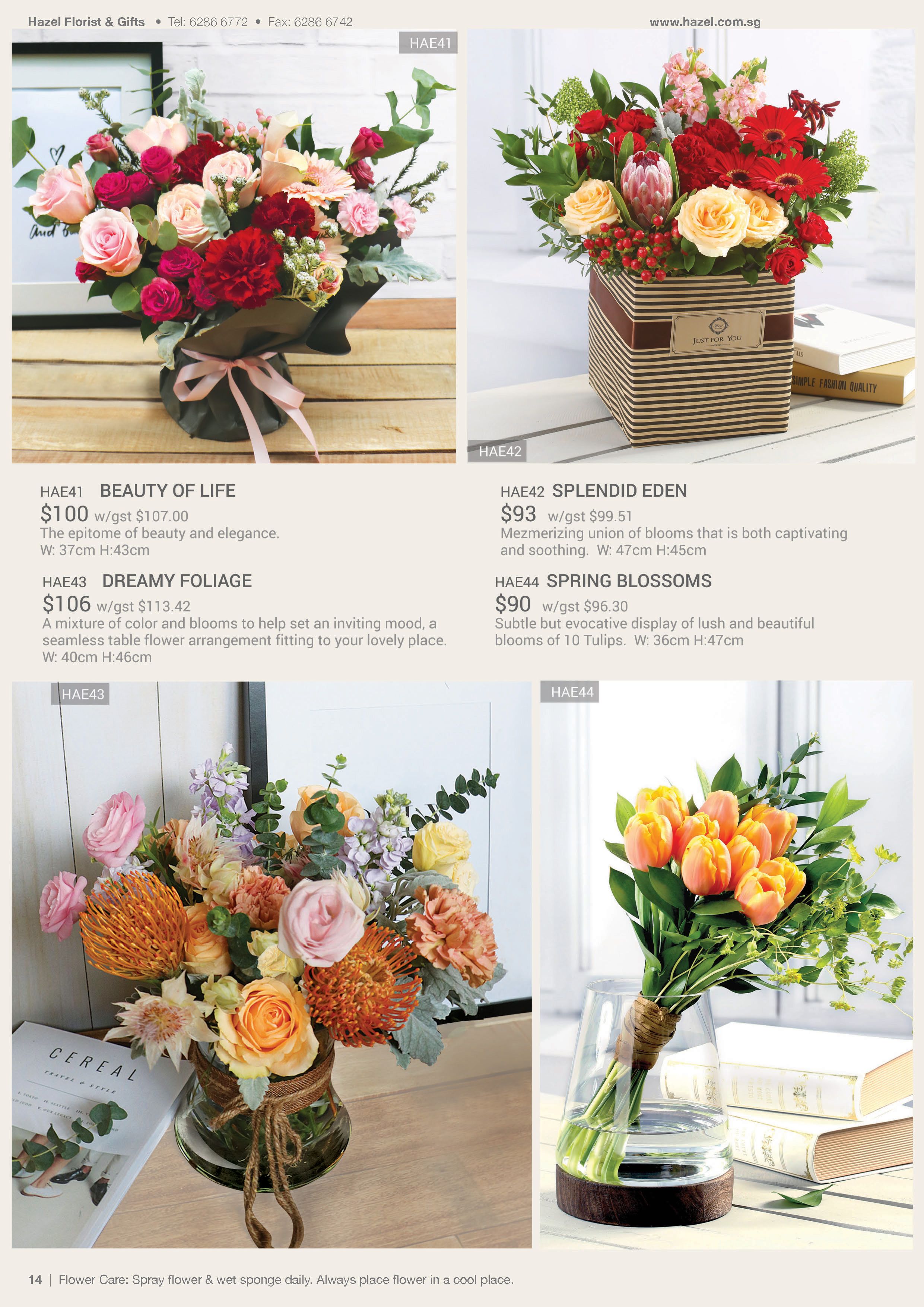 catalogue – hazel florist & gifts pte ltd